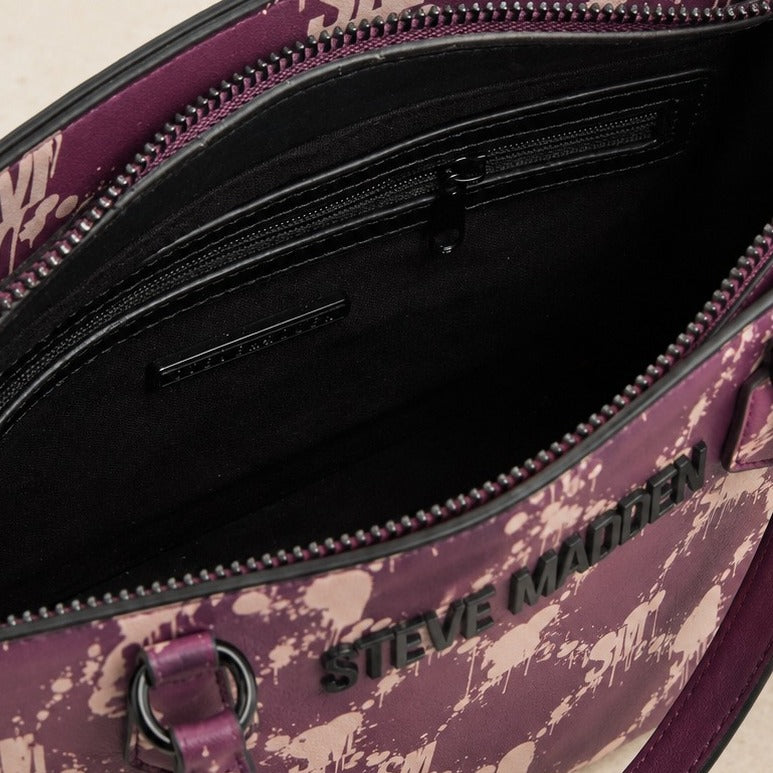 Steve Madden Purple Dripping Heart & Logo Cross Body Bag