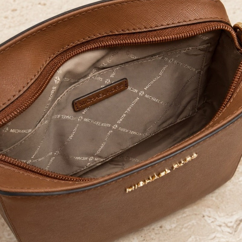 Michael Kors Brown Crossbody Bag, Gold Hardware