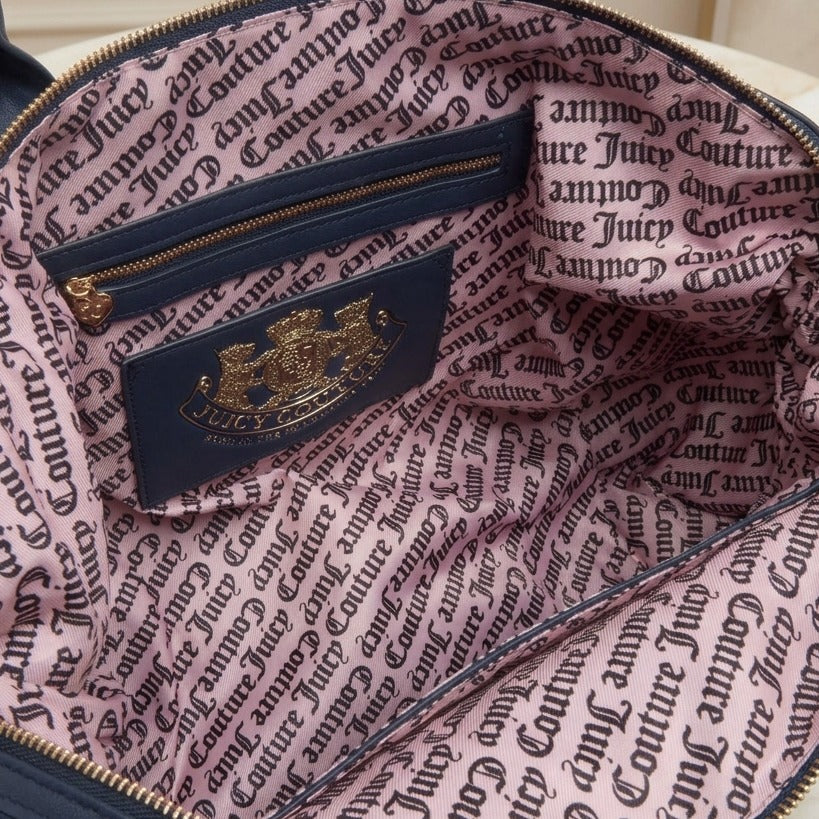 Juicy Couture Navy Quilted Tote Bag, Velour Weekender