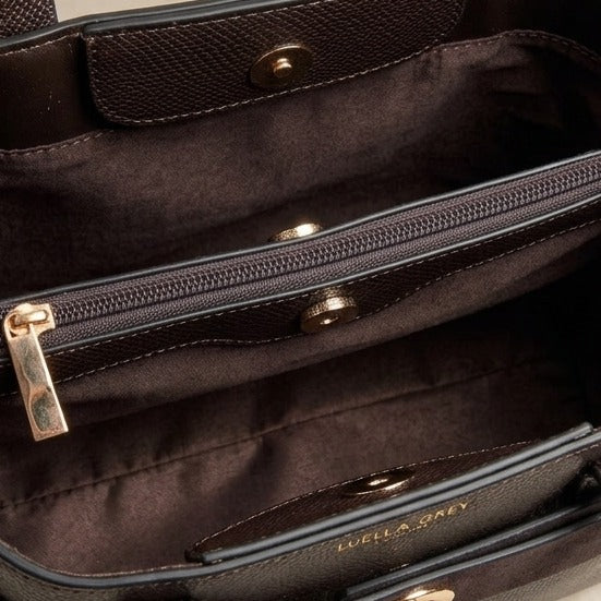 Luella Grey Chocolate Oriel Cross Body Bag