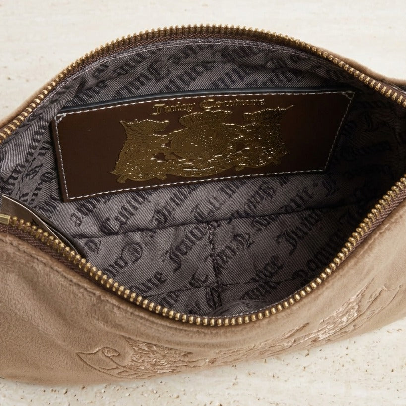 Juicy Couture Brown Velour Shoulder Bag