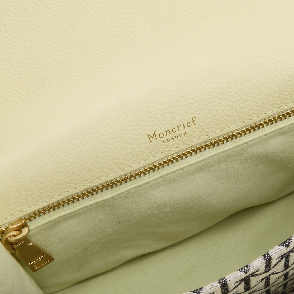 Moncrief Yellow Leather Crossbody Bag