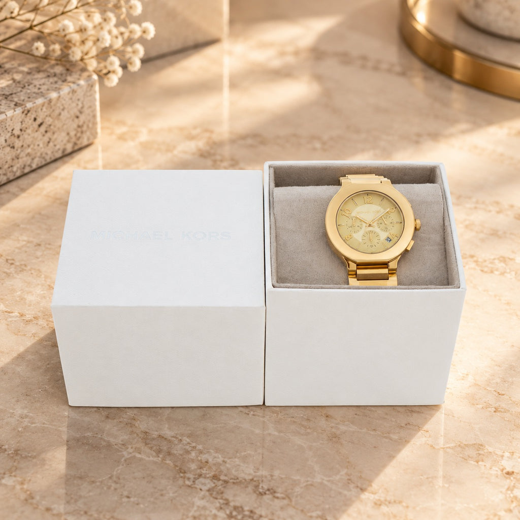 Michael Kors Gold Chronograph Watch, Polished Link Bracelet