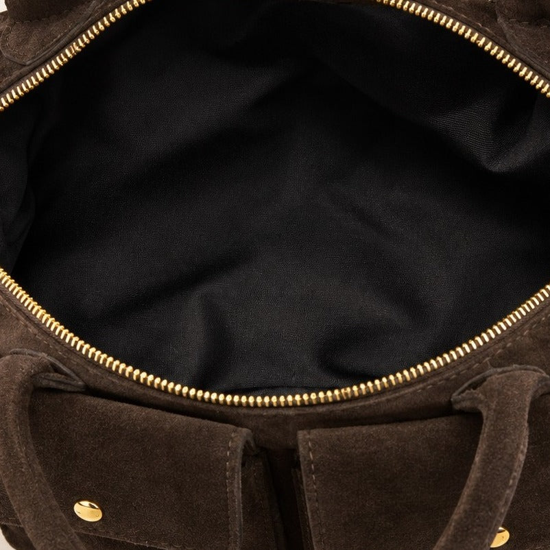 Marlon Brown Suede Handbag