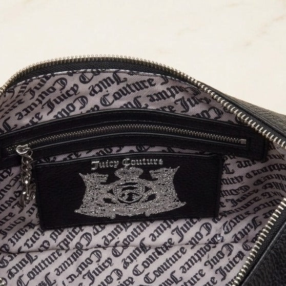 Juicy Couture Black Pebbled Hobo Bag
