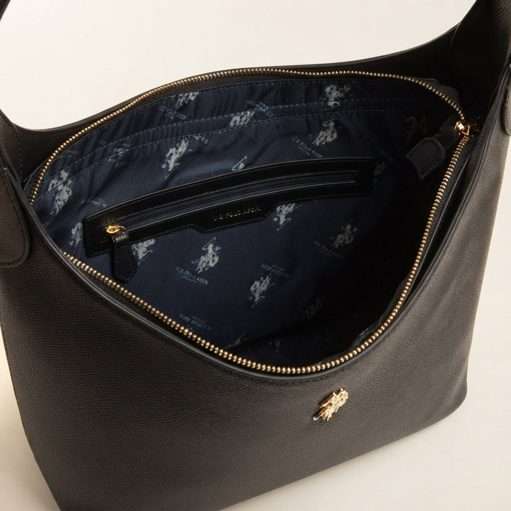 U.S. Polo Assn. Black Jones Hobo Shoulder Bag