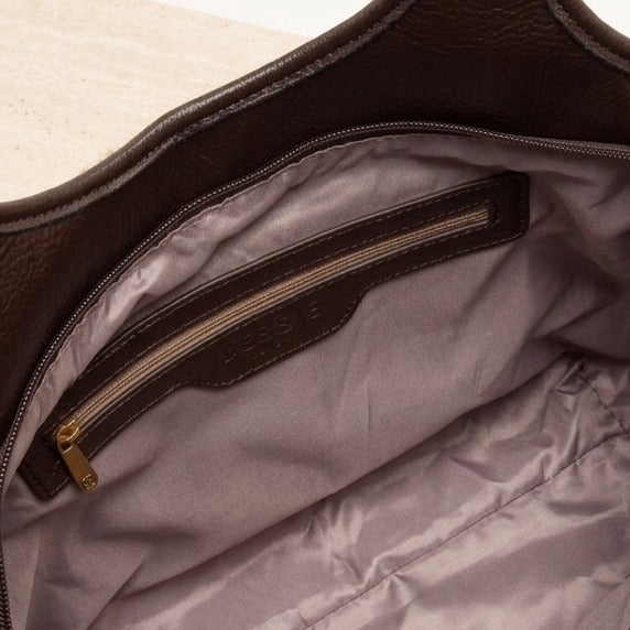 Bessie London Brown Leopard Hobo Bag