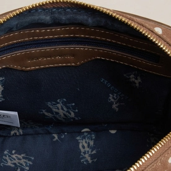 U.S. Polo Assn. Brown Polka Dot Crossbody Bag