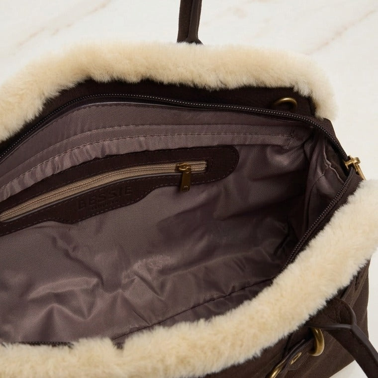 Bessie London Brown Crossbody Bag