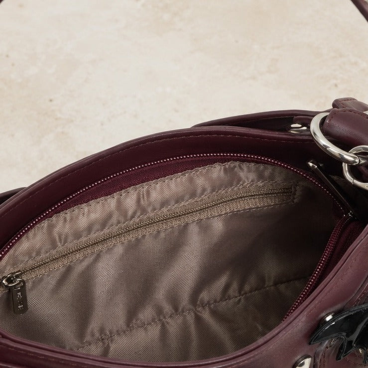 Bessie London Burgundy Shoulder Bag