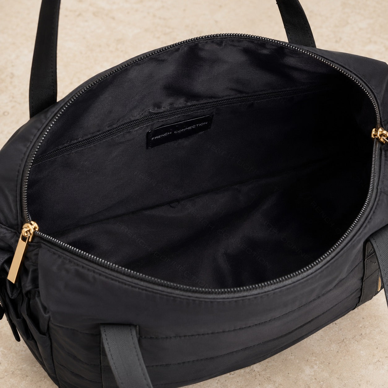 French Connection Black Weekender Shoulder Bag