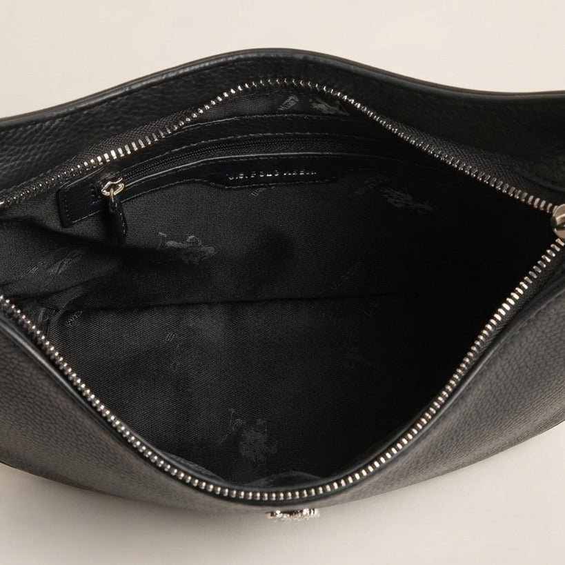 U.S. Polo Assn. Black Mansion Hobo Crossbody Bag