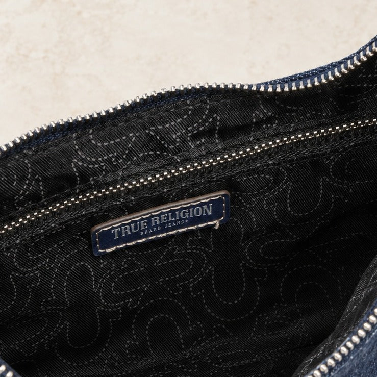 True Religion Blue Denim Shoulder Bag