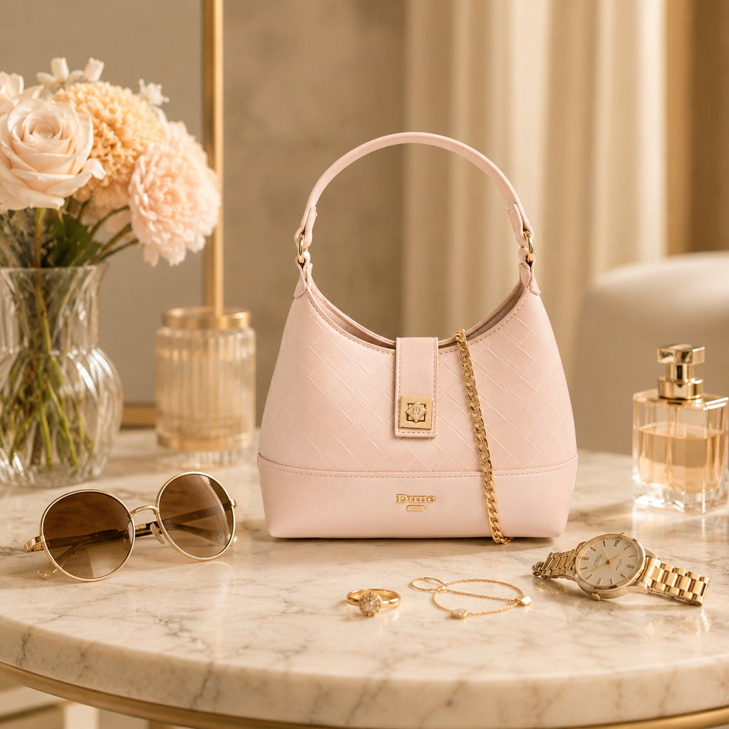 Dune London Pink Diddydoey Shoulder Bag, Gold Chain