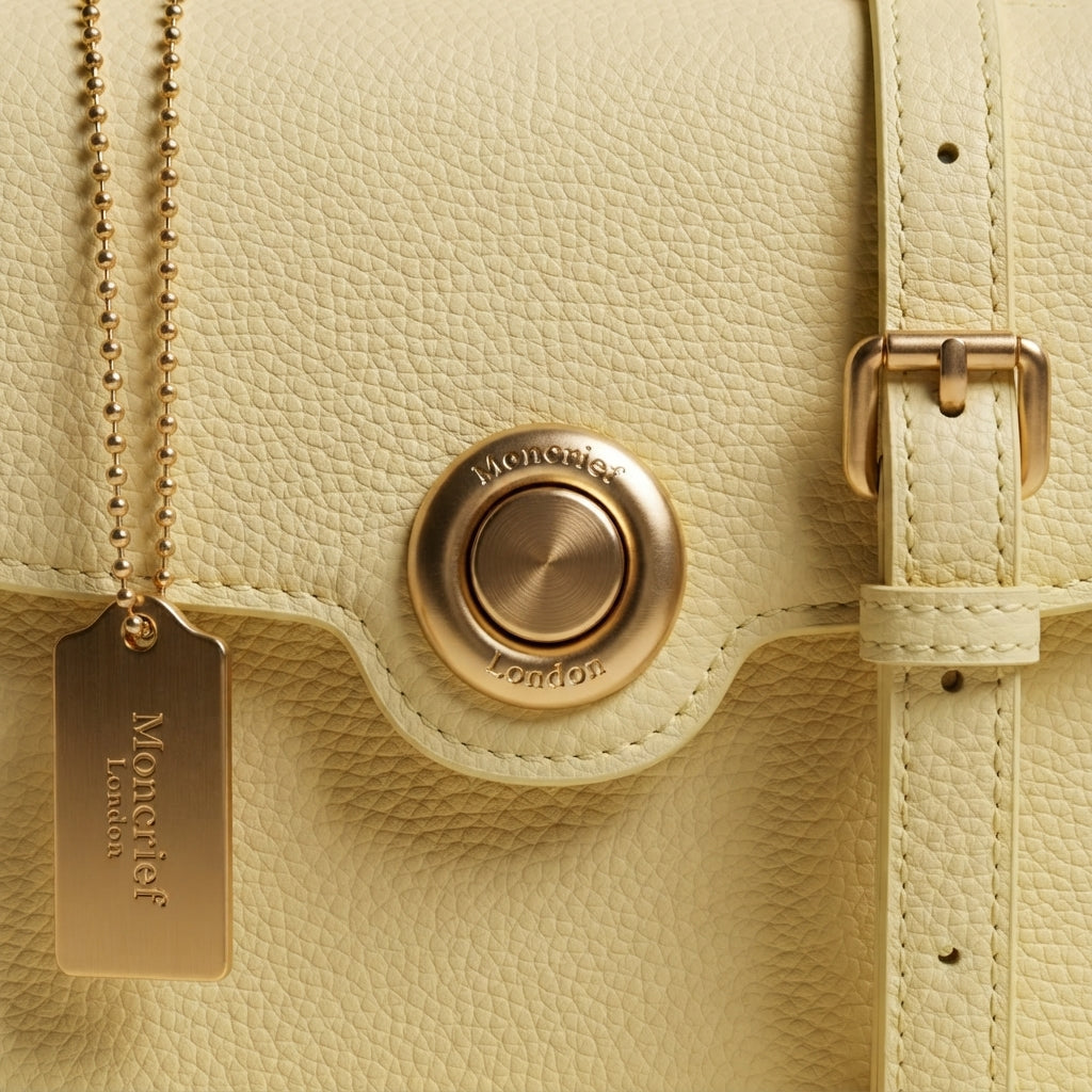 Moncrief Yellow Leather Crossbody Bag