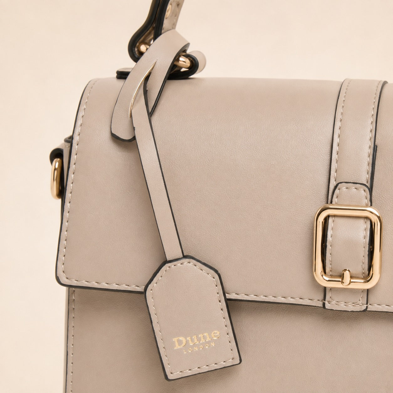 Dune London Grey Discuss Structured Satchel Handbag