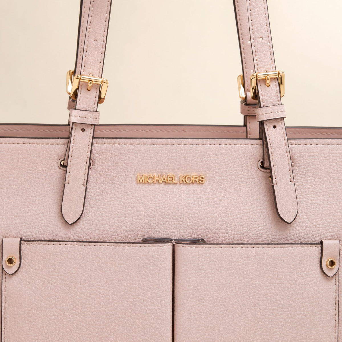 Michael Kors Powder Blush Jet Set Tote Bag, Pebbled Leather