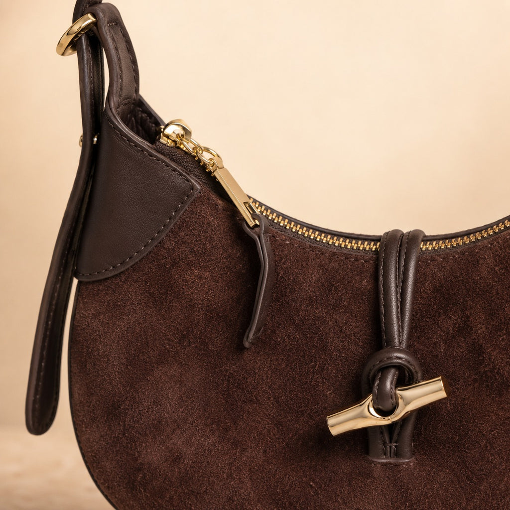 Silver Street London Brown Suede Shoulder Bag