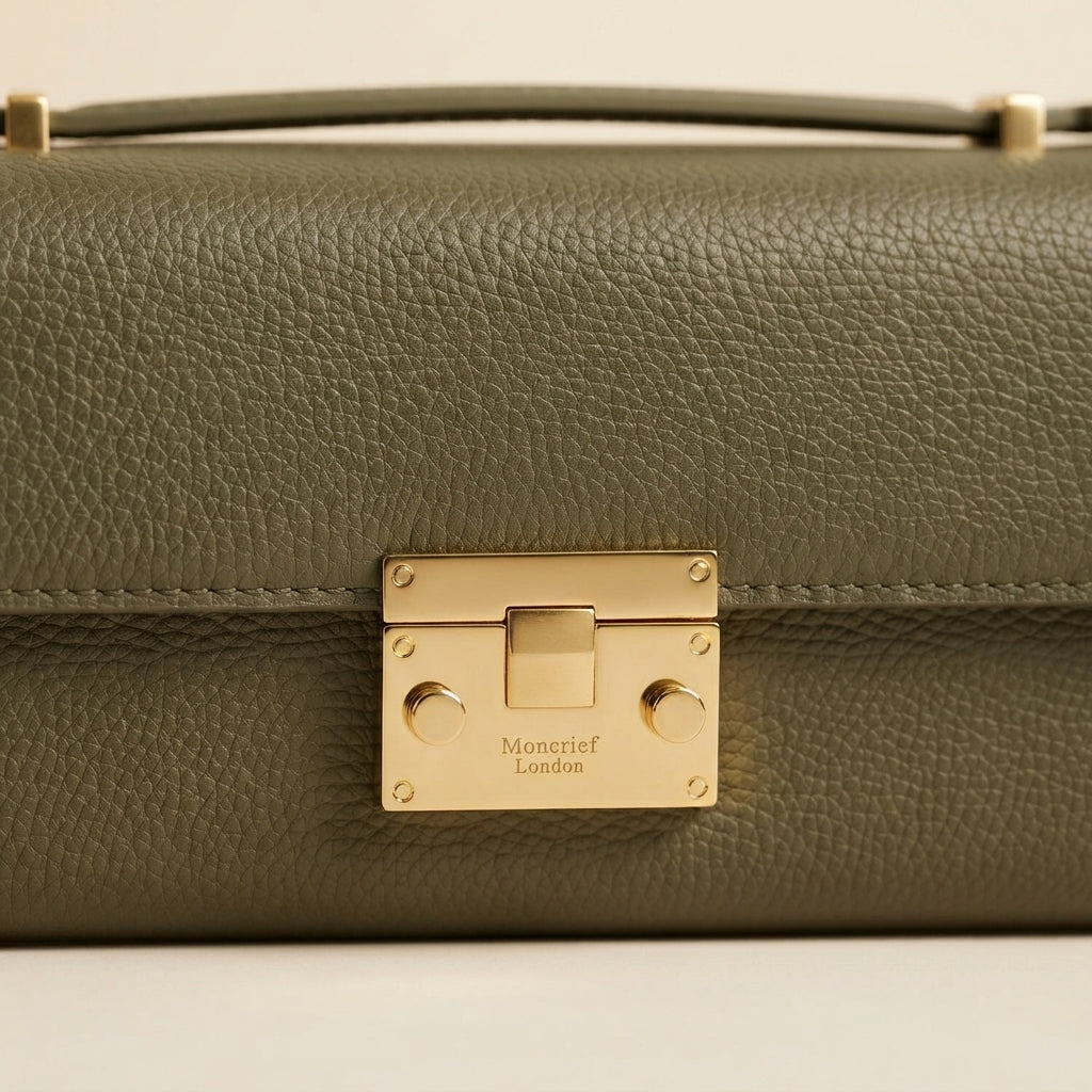 Moncrief Green Daisy Clutch Bag