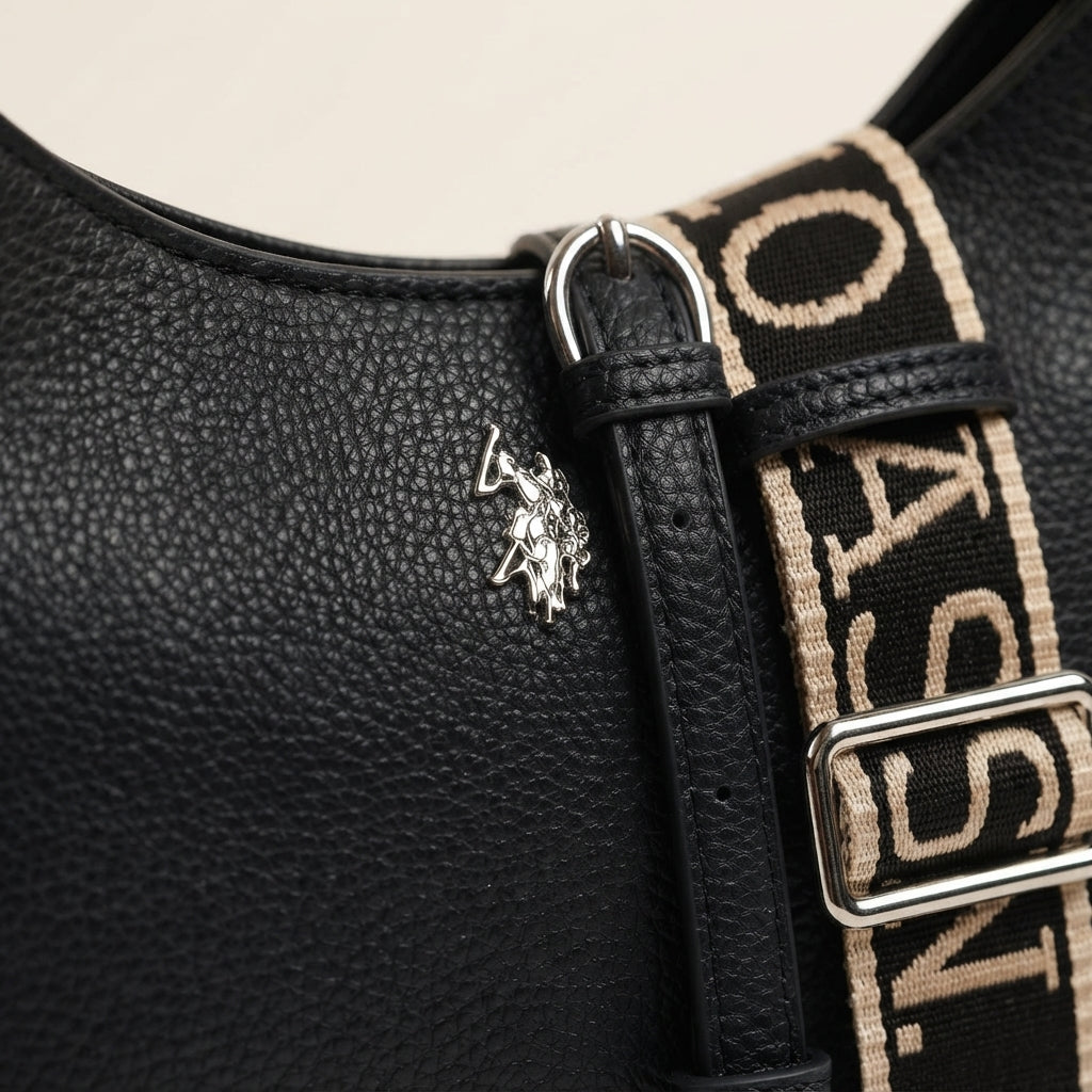 U.S. Polo Assn. Black Mansion Hobo Crossbody Bag