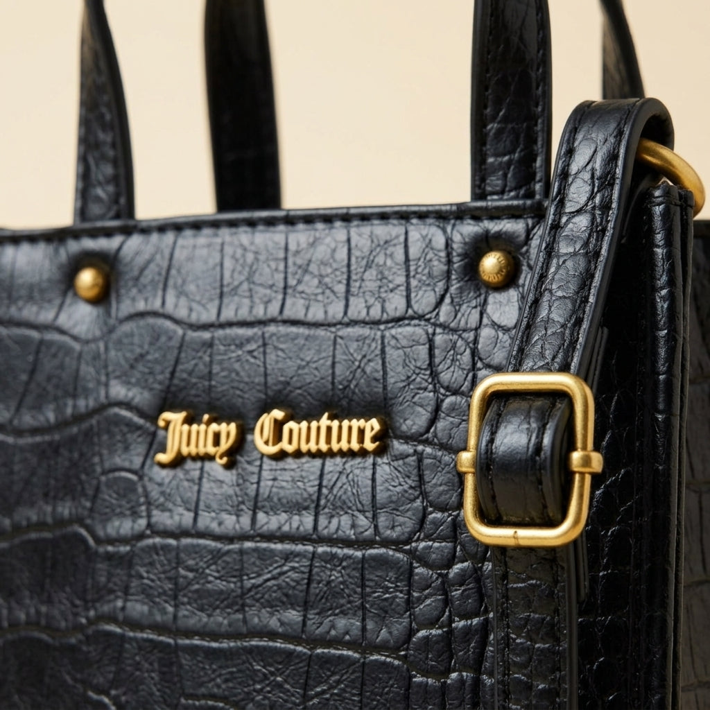 Juicy Couture Black Grace Mini Tote Bag