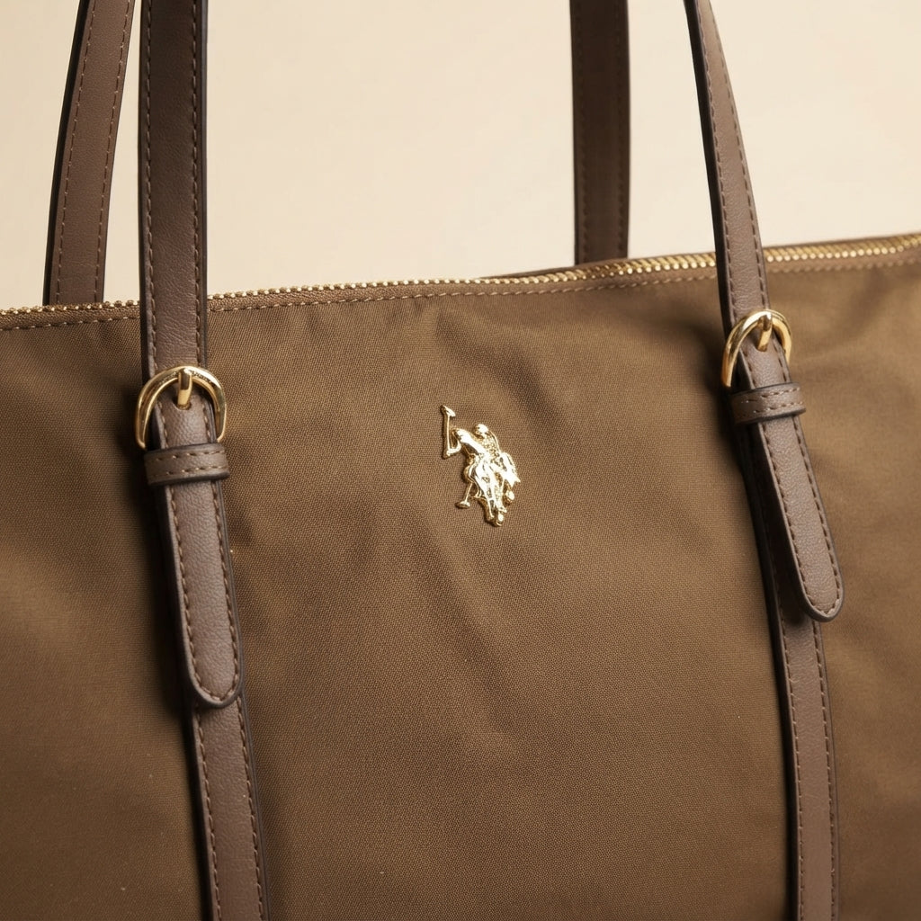 U.S. Polo Assn. Brown Tote Bag