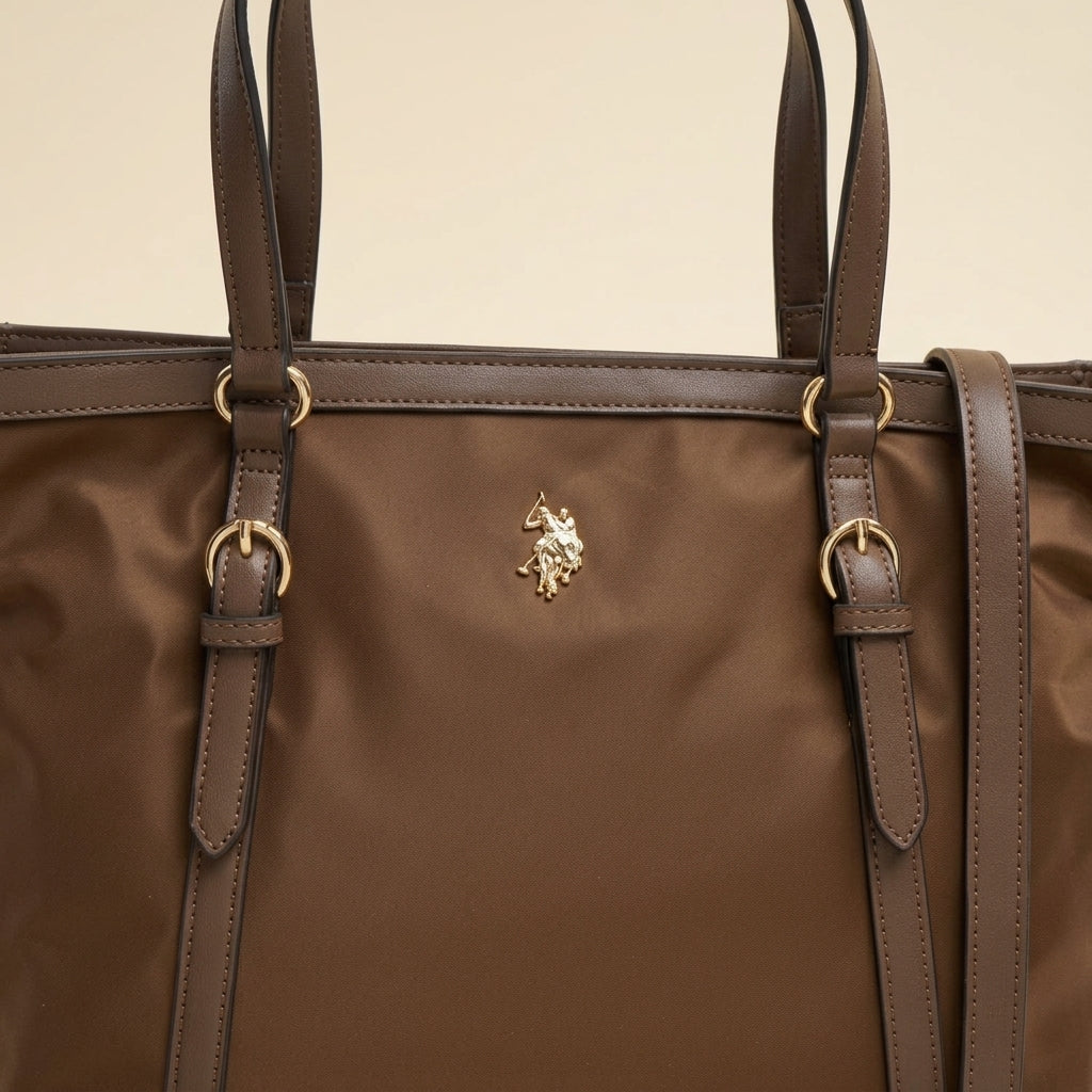 U.S. Polo Assn. Brown Houston Tote Bag