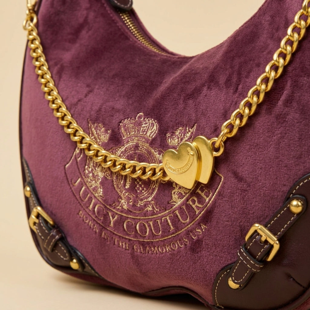 Juicy Couture Burgundy Hobo Bag