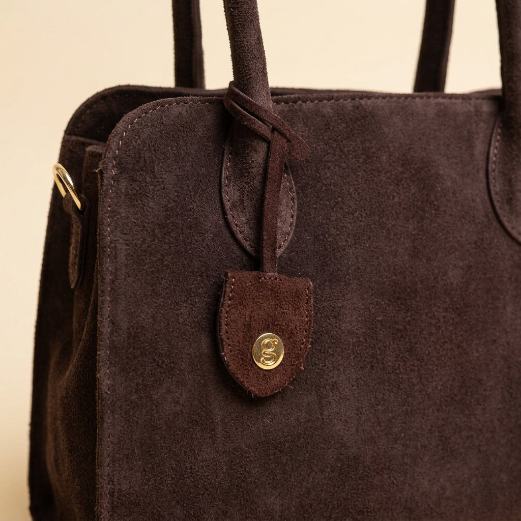 Silver Street London Chocolate Brown Suede Grab Bag