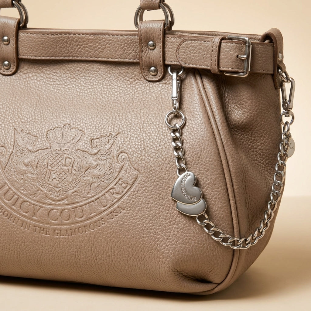 Juicy Couture Beige Brown Twig Tote Bag