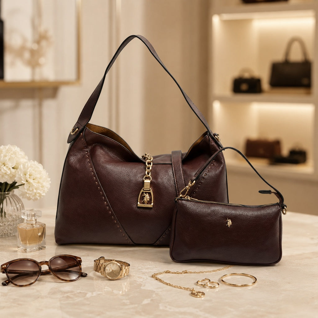 U.S. Polo Assn. Dark Brown Helcho Shoulder Bag