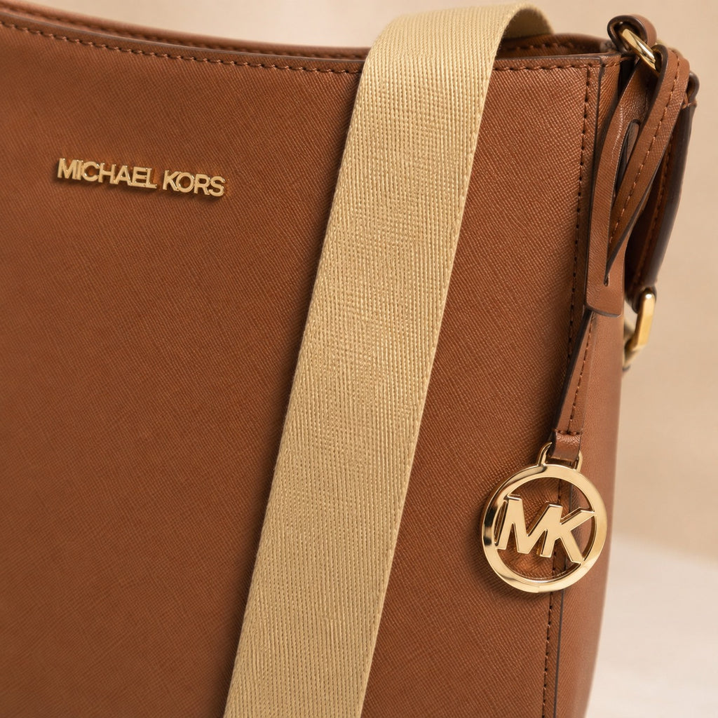 Michael Kors Brown Crossbody Bag, Gold Hardware