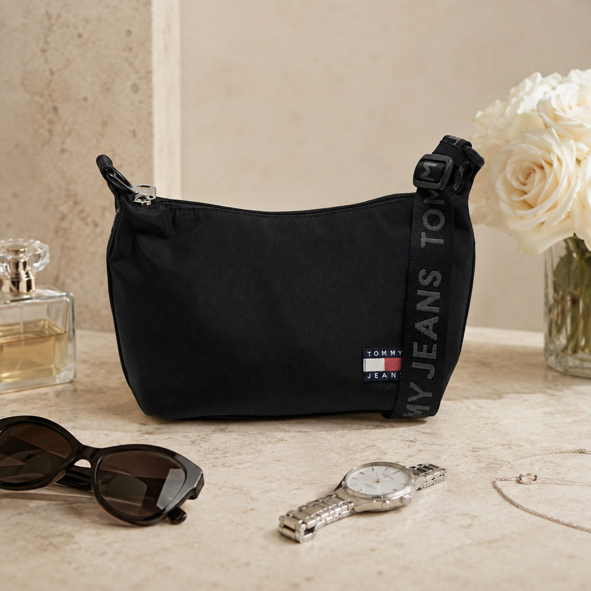 Tommy Jeans Black Crescent Shoulder Bag