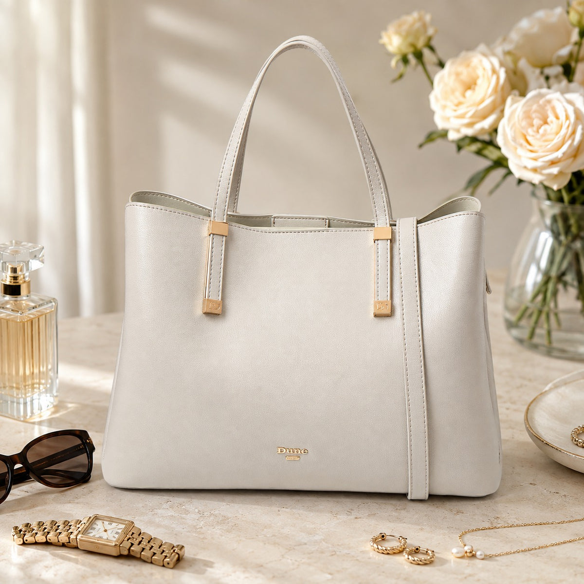 Dune London Grey Tote Shoulder Bag