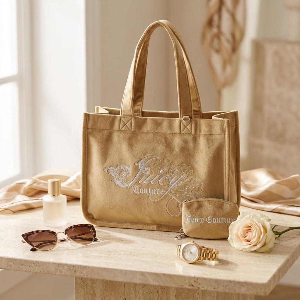 Juicy Couture Beige Frida Shopping Tote With Wallet