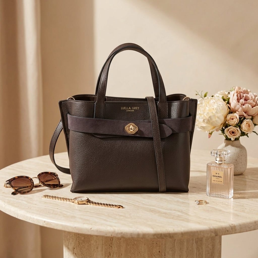 Luella Grey Chocolate Oriel Cross Body Bag