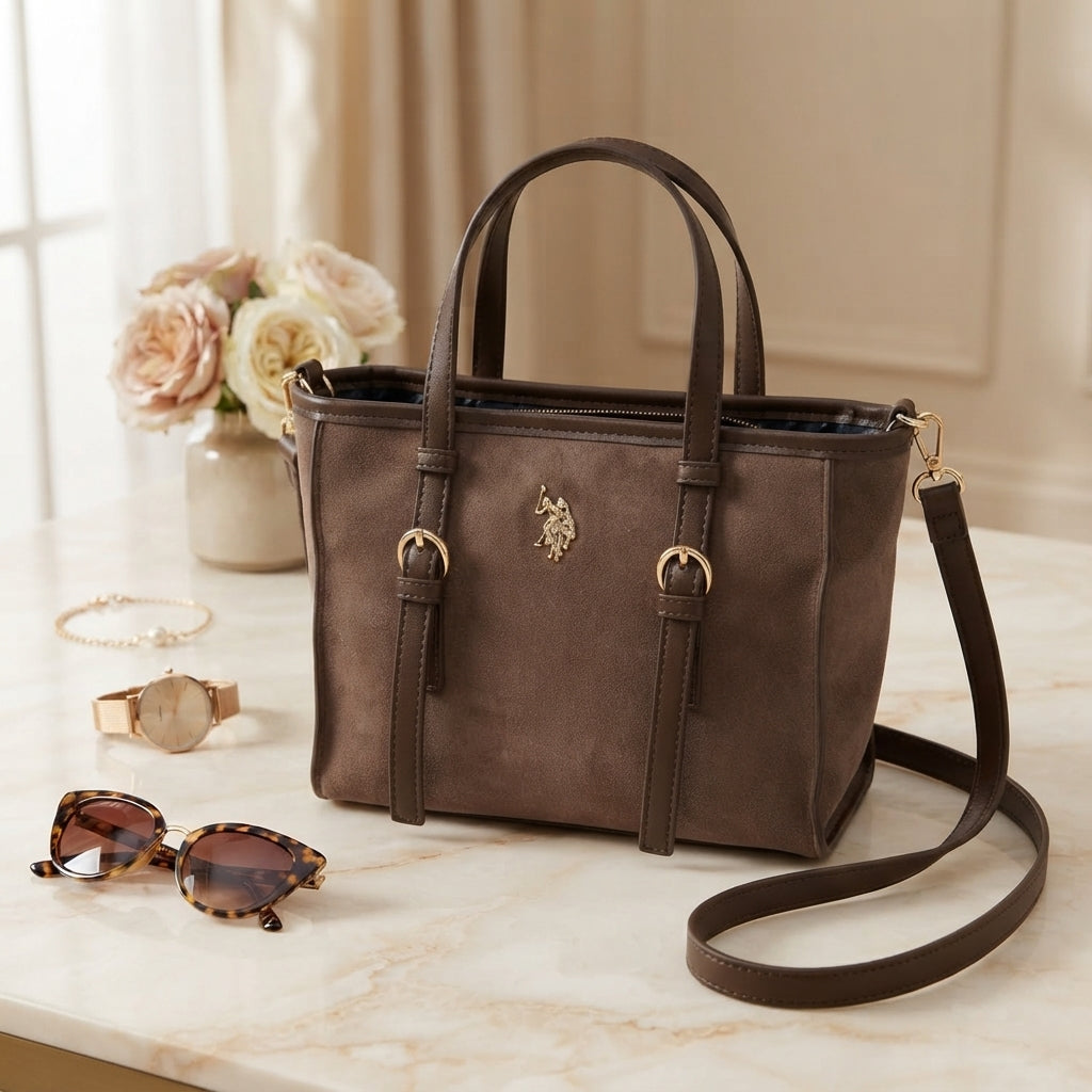 U.S. Polo Assn. Brown Warwickshire Mini Tote Bag