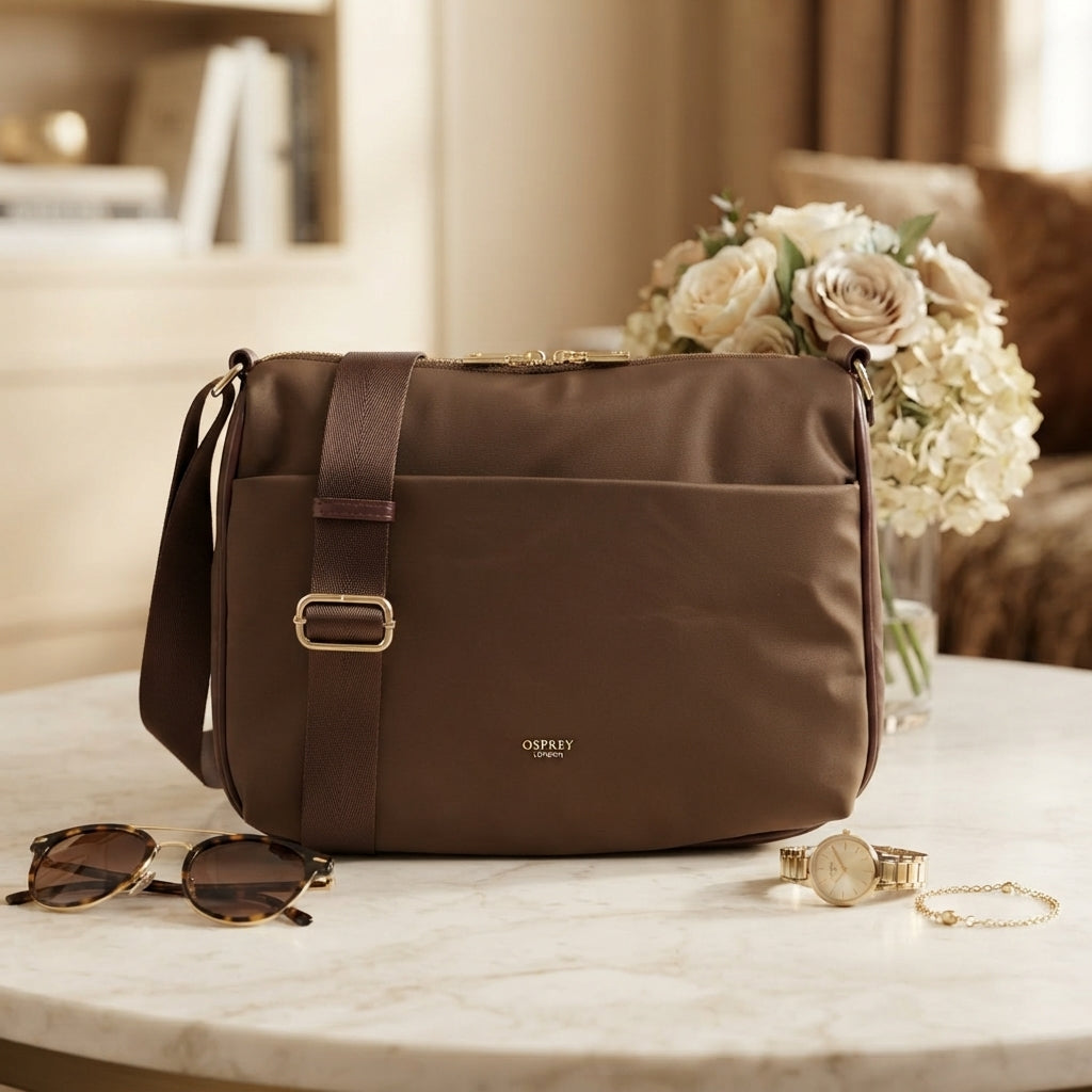 Osprey London Brown Nomad Zip Satchel