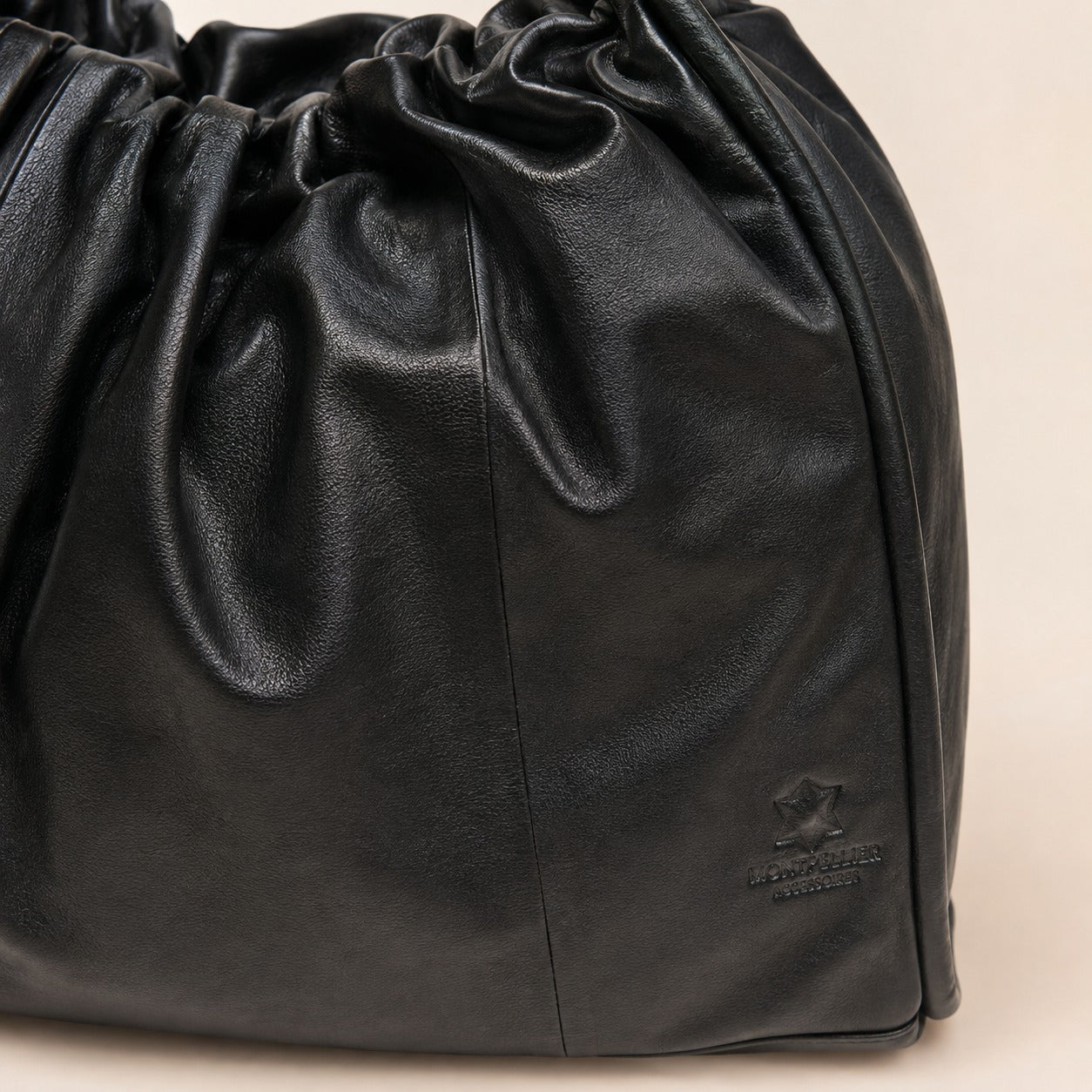 Leather Culture Black Leather Shoulder Bag