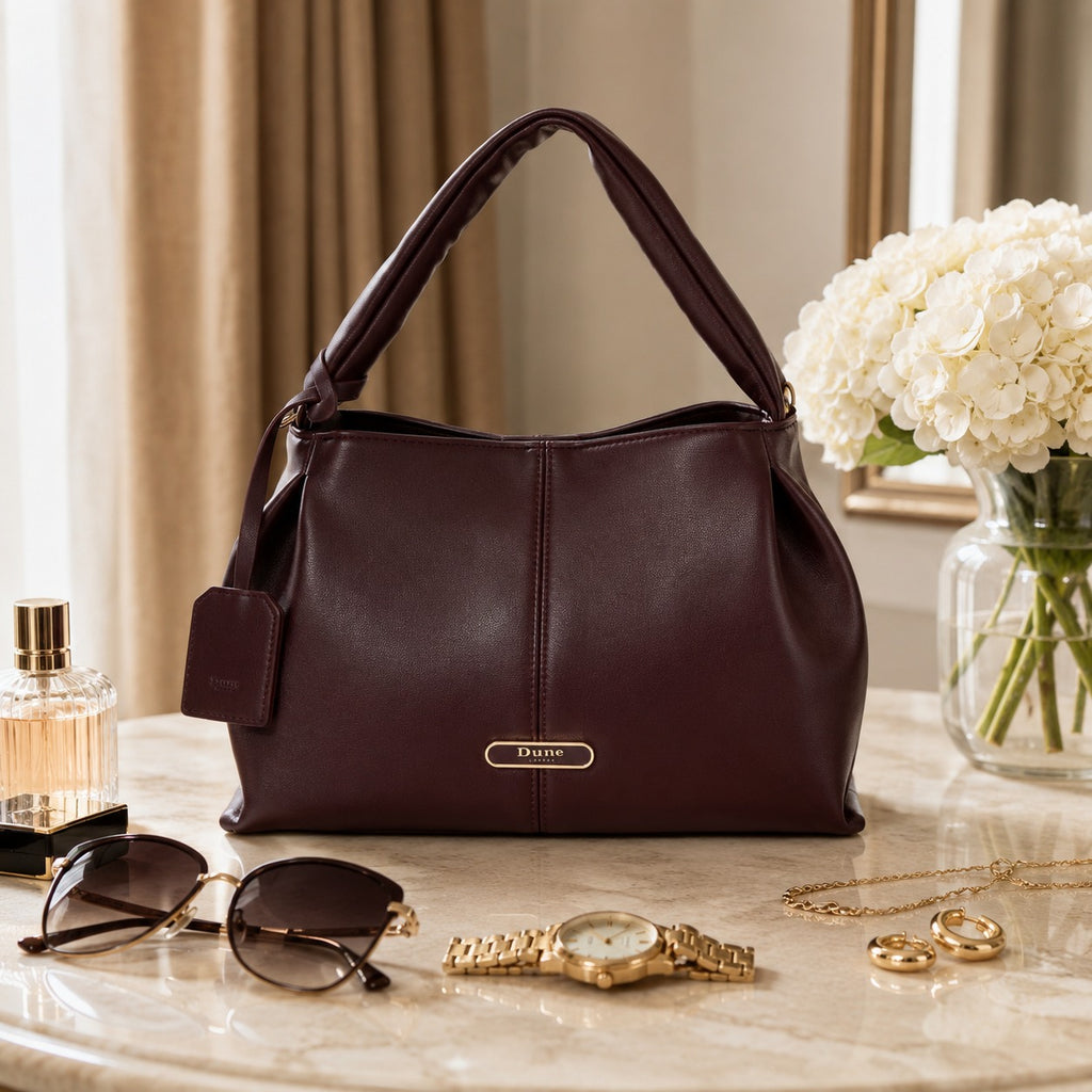 Dune London Burgundy Dawes Shoulder Bag