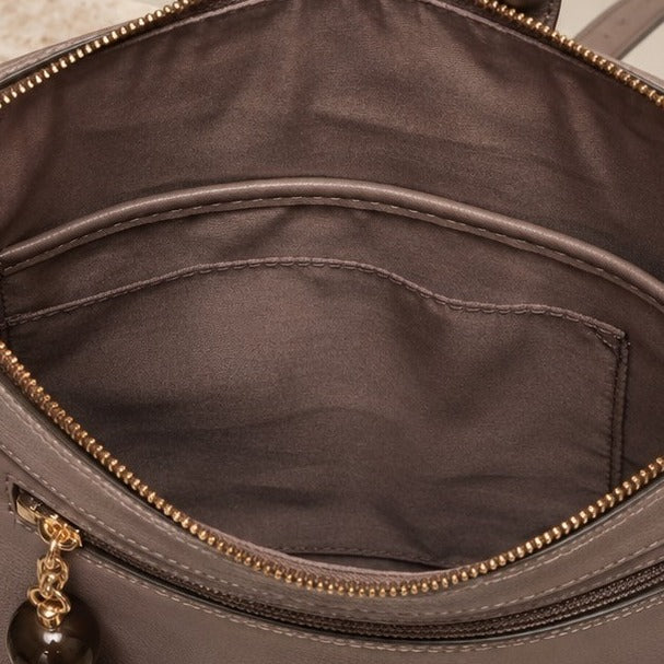 Luella Grey Peat Faux Leather Ophena 15in Laptop Backpack