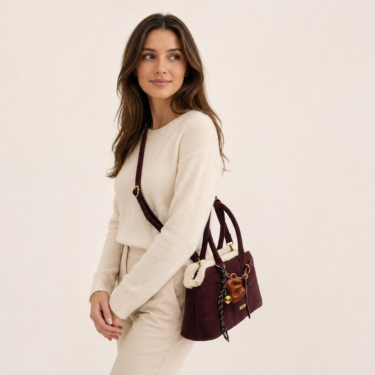 Bessie London Burgundy Grab Bag